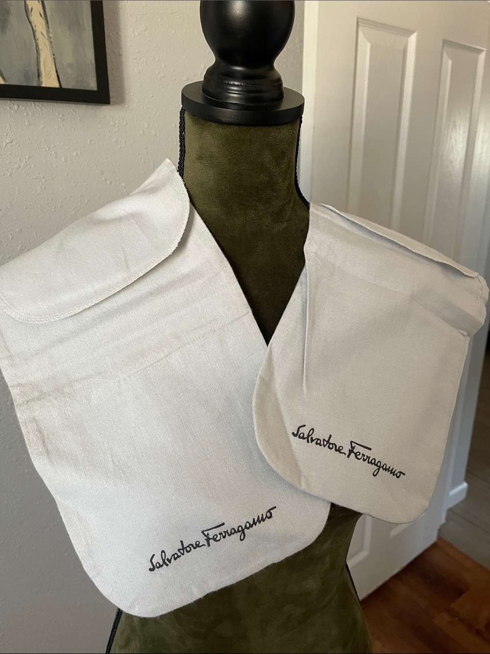 Salvatore Ferragamo Grey Fabric Dust Bags